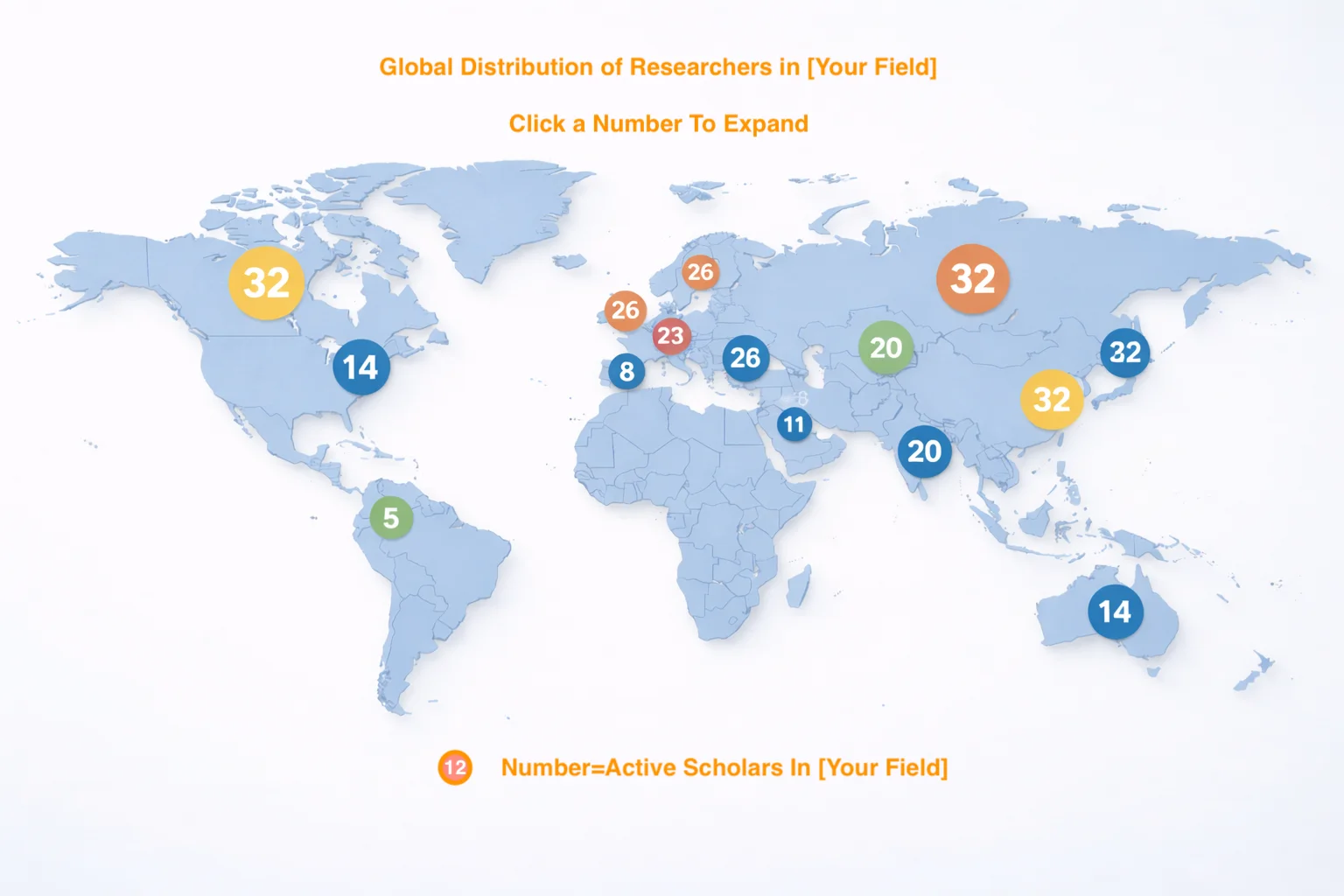 Global research network visualization